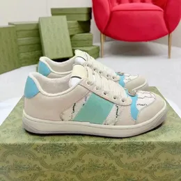 Screener sneakers med kristaller män kvinnor skor beige och ebenholts canvas rosa och grön vintage web Italy sko smutsig läder snörning tennis sko låg hög tränare 04