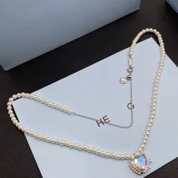 дизайнерские ювелирные цепочки для женщин Ожерелья с подвесками Уникальный дизайн ниша Hefang драгоценный камень кулон ожерелье из бисера элегантный памятный подарок L0YG#