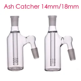 Wholesale Clear Glass Ash Catcher 14mm 18mm 4.5 Inch Mini Hookah Glass Bong Water Catchers Thick Pyrex Clear Bubbler Ashcatcher 45 Degree