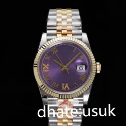 9 estilos de relógios automáticos unissex com mostrador de diamante branco Datejust 36 mm / 41 mm Wimbledon Roman Bkack azul dois tons Jubileu com mostrador canelado feminino relógios de pulso masculinos