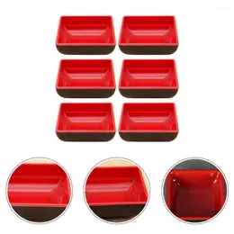 Plates Vinegar Dish Flavor Seasoning Plate Soy Sauce Dishes Dipping Bowls Holder Melamine Wooden Trays