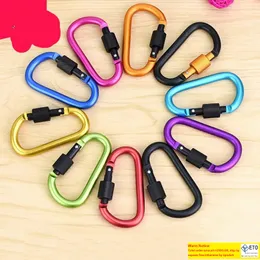 8cm d type carabiner with lock quick hanging buckle buckling buckles aluminium backpack changing zz