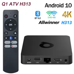 Q1 ATV H313 Android 10 Smart TV Box Allwinner H313 2GB 16GB 2G 8G Dual WiFi Androidtv BT5.0 4K Set Top Box Media Player