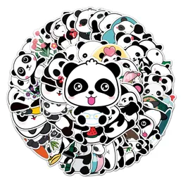 50pcs cartoon panda creative graffiti waterproof sticker PVC diary skateboard diy car decoration