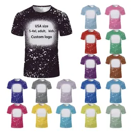 Сублимационные отбеленные футболки унисекс для взрослых и детей, товары для рождественской вечеринки, топы с принтом «сделай сам», футболки с короткими рукавами