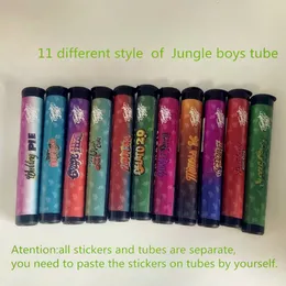 Wholesale price empty Packing Jungle Boys Alienlabs Dadheads cookies runtz jokes up pre rolls bottle with customized stickers smell proof plastic pre roll tube