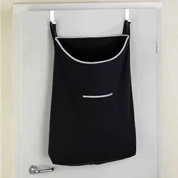 Laundry Bags Space Saving Over the Door Hamper Bathroom Wall Hanging Bag Large Zipper Basket for Dirty Clothes 230912