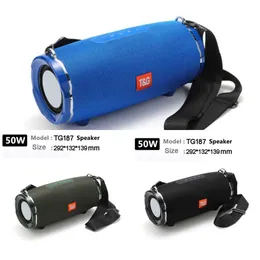 Portable TG187 Bluetooth Speaker 50W 4400mAh Wireless Waterproof Outdoor Bar Music Center Subwoofer 3D Stereo Support USB/FM HKD230912