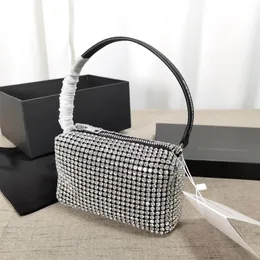 Moda Tasarımcısı Elmas Çantası Zinciri Örgü Rhinestone Pouch 17cm Hediye Kutusu ve Toz Bag202U