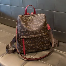 outlet feminino 2 cores atmosfera elegante espessada em couro lazer viagens backpack estily color color correspondente em mochilas de aluno bolsa de carta popular bolsa