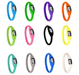 Mode Uhren Für Frauen 16 Farben Anion Sport Handgelenk Armbanduhr Männer Frauen Digitale Silizium LED Watch3198972