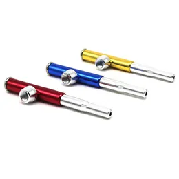 Mini Colorful Aluminium Alloy Pipes Hidden Screwdriver Pen Style Portable Removable Filter Herb Tobacco Cigarette Holder Smoking Travel Pocket Handpipes DHL