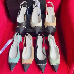 Chanellies Schuh hochwertiger Chandal Channel Womens Herrenqualität Sandalen Original High Heels Flat Schuhe Luxusmarke Mode-Sommer-Pantoffeln Sandalen Sandalen Sandalen