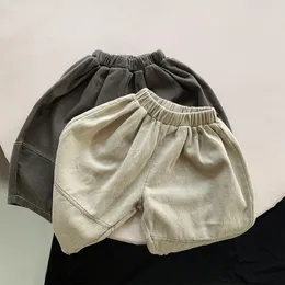 Calças verão moda algodão liso primavera bebê meninas meninos perna larga calças soltas crianças por 1-8 anos