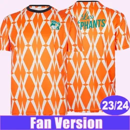 코트 2023 24 D Ivoire National Team Mens 축구 유니폼 Kessie Cornet Gradel 홈 오렌지 축구 셔츠 짧은 소매 유니폼