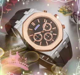 Real Have Screw On Case Bioceramic Planet Moon Orologi da uomo Cronografo al quarzo con funzioni complete di alta qualità Designer Orologio Bracciale Relogio Masculino