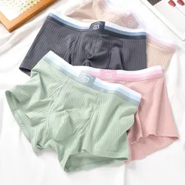 Underpants 3pcs/lot Man Boxer Comfortable Cotton Men Underwear Young Bodysuit Undershorts Striped Shorts Homme Panties