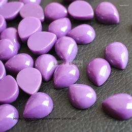 Pietre preziose sciolte Fosfosiderite viola naturale Vera gemma di pietra 10x13mm Forma di goccia d'acqua 1 pezzo per la creazione di gioielli fai-da-te!