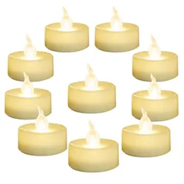 SXI 24 Pack Warm White Battery LED Tea Lights Flameless Flickering Tealight Dia 1 4 Electric Fake Candle for Votive Wedding 2532