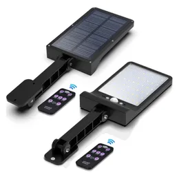 (2 pezzi) Luci di inondazione solari per esterni Sensore di movimento di sicurezza impermeabile senza fili da 48 LED