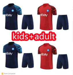 23 24 Maglia Napoli半袖スーツサッカージャージ2023 2024 Kids Kit Naples Shird Halloween Special Fouth Maradona Osimhen Anguissa SSC