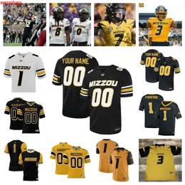 2023 Missouri Tigers Camisa de futebol 3 Luther Burden III 1 Theo Wease Jr. 6 Jake Garcia 8 Ty'ron Hopper 5 Mookie Cooper 21 Sam Horn 33 Marquis Gracial 28 Joseph