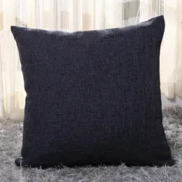 All-Match Cotton Linen Pillow Cover Solid Burlap Pillow Case Classical Linen Square Cushion Cover Soffa Dekorativa kuddar Fall