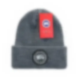 Beanie / Skull Caps Designer chapéu de malha ins popular canadá inverno chapéus clássico carta ganso impressão de malha 17 tipo U-19
