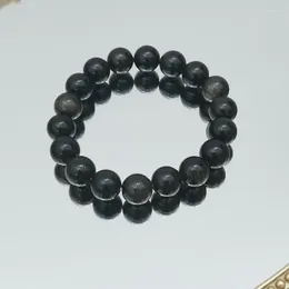 Strand lii ji Real Stone 10mm Golden Obsidian Bracelet Stock Sale 1PCS女性男性の宝石