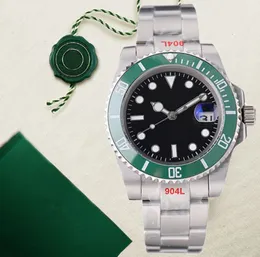 Montre Mens 잠수함 시계 럭셔리 디자이너 시계 Reloj 40 mm 자동 기계식 세라믹 패션 빈티지 스테인레스 스틸 방수 Luminous Sapphire Watchs