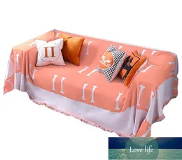 Qualité moderne maison canapé serviette Orange grande marque tricoté couverture mode couverture couvertures anti-poussière