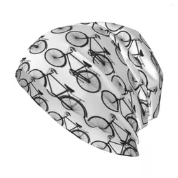 Basker cykel cykelmönster snygg stretch stickad slouchy beanie cap multifunktion skalle hatt för män kvinnor