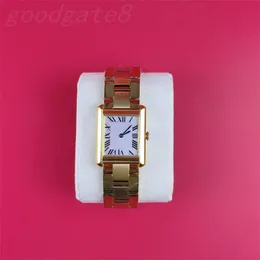 Fyrkantiga klockor högkvalitativ designer armbandsur guld silver pläterad rostfritt stål remstank reloj affärsmän titta enkelt formell vintage vattentät xb09