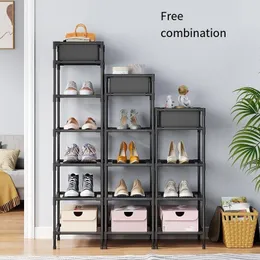 Storage Holders Racks Wardrobe Simple Shoe Hanger Shelf After Single Row Bedroom Door N Small Space Saving Corner Dustproof Shoes Indoor 230912