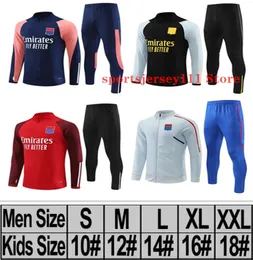 2023 2024 Lyon Soccer Tracksuits 23 24 Olympiques Lyonnais Caqueret Tolisso Survetement Jeffinho Ol Aouar Football Training Suit Man and Kids Sportwear Set