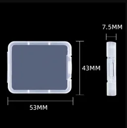 Custodia protettiva per scheda di memoria DHL Custodia protettiva per scheda SD SDHC MMC XD Scatola contenitore per scheda CF bianca trasparente I0913
