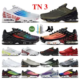TN Plus Ayarlanmış 3 Tns Tnplus Erkekler İçin Koşu Ayakkabıları Kadın Ayakkabı Tn3 Üçlü Beyaz Kemik Siyah Deri Kırmızı Birlik Zeytin Yeşil Siyah Aqua Mavi Mens Trainers Sneakers