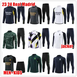 VINI JR 2023 Real MadridS TREINO Meio zip TREINAMENTO terno 23 24 homens crianças kit de futebol madrides Sportswear MODRIC chandal futbol Moletom survetemen Top qualidade