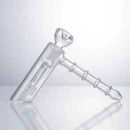 CSYC Y149 Nargile Sigara içme borusu çekiç tarzı cam borular 6 kol ağacı perc kuş kafesi perc 2 modeller Bubblers cam su bong 19mm erkek kase tütün fıskığı