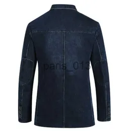 Jaquetas masculinas Nova primavera e outono Mens Denim Jaqueta Business Casual Jaqueta de Algodão Terno Slim Cor Sólida Grande Tamanho Mens Casaco X0913 X0913 X0916