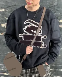 xinxinbuy Herren Designer Hoodie Sweatshirt 23ss Augentuch Stickerei Patch Langarm Damen Schwarz Grün Braun Grau Weiß S-2XL