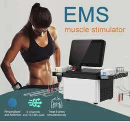 Estimulador eletrônico muscular ems, treinamento corporal, promove regeneração de colágeno, construção muscular e máquina de queima de gordura