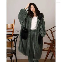 Women's Sleep Lounge Women's Sleepwear Pyjamas Women Autumn Winter Robe Kvinnliga morgonpar Bathrobe Pijamas Pyjama NightgOwnl230913