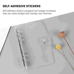 Gift Wrap Budget Book Planner A6 Binder Binders Money Organizer Cash Clear Zipper Pouch Savings Filler Stickers