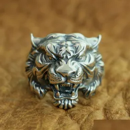 Rings Linsion 925 Sterling Sier High Details Tiger Mens Biker Punk Jewelry Ta130 Us Size 7 15 230506 Drop Delivery Ring Dhptv