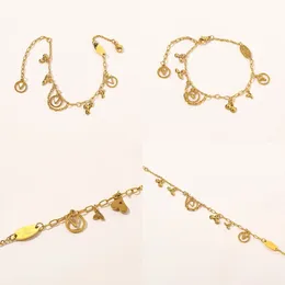 Never Fade Chain Bracelets Designers 18K Gold Flated Luxury Brand Letter Fashion Women Stainless Steelブレスレットウェディングパーティージュエリーギフトアクセサリー