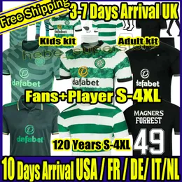 S-4XL 23 24 Celtic 120th Soccer Jerseys 120 års jubileum Kyogo Edouard Turnbull Ajeti Christie Jota Griffiths Forrest Men Kids Kit Football Shirt 2023 2024