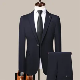 Męskie garnitury Blazers Suit Men Blazer Vest Pants Business British Style Suknia ślubna Bankiet High End Slim Fit Kurtka Mode 2309912