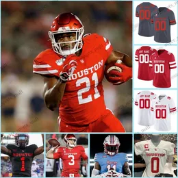 2023 Houston Cougars College Football Jersey 11 Andre Ware Nathaniel Dell Jr. Jayce Rogers Ta'zhawn Henry Lucas Coley Stacy Steed Brandon Campbell Kelan Walker