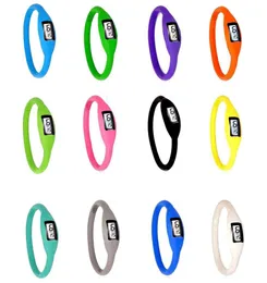 Mode Uhren Für Frauen 16 Farben Anion Sport Handgelenk Armbanduhr Männer Frauen Digitale Silizium LED Watch2834994